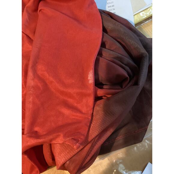 5023 NWOT Rare London Sleeveless Mesh Blur Maxi Dress in Red Size Extra Small/2 - Picture 5 of 10